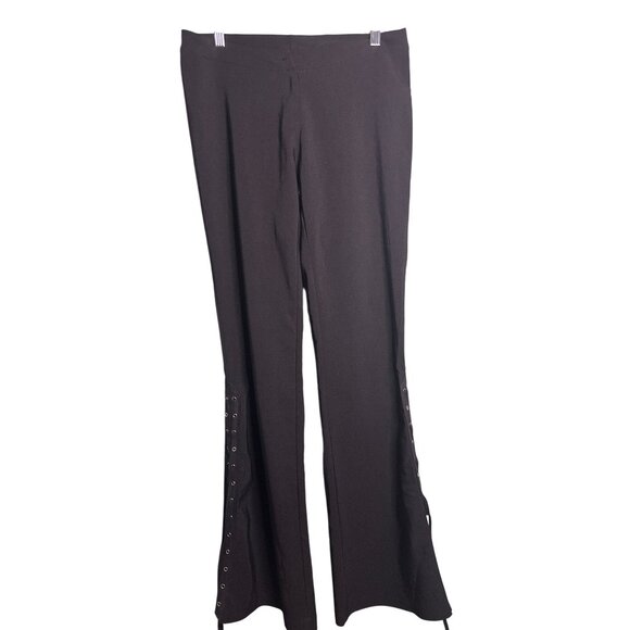 Charlotte Russe Vintage Women’s Size 7 Black Lace-Up Side Pants Bootcut Y2K Made - Picture 1 of 5